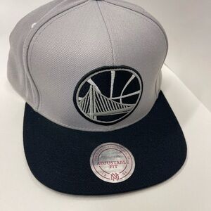 Mitchell & Ness Black and Gray Warriors Cap